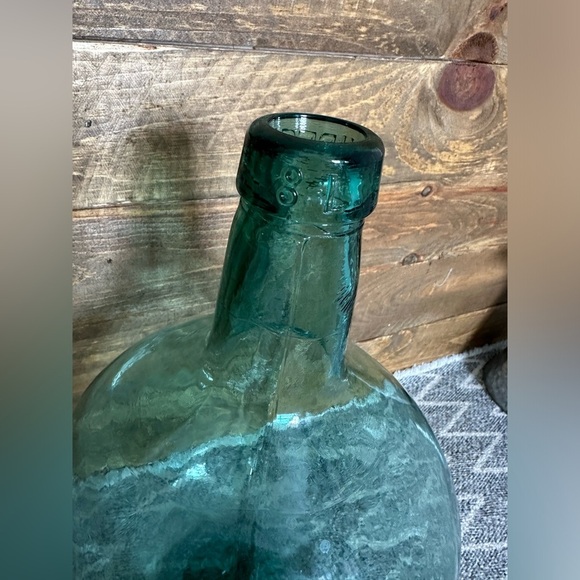 8 Liter Demijohn, Viresa Green Glass Bottle Jug Vintage Antique Carboy - Picture 13 of 16